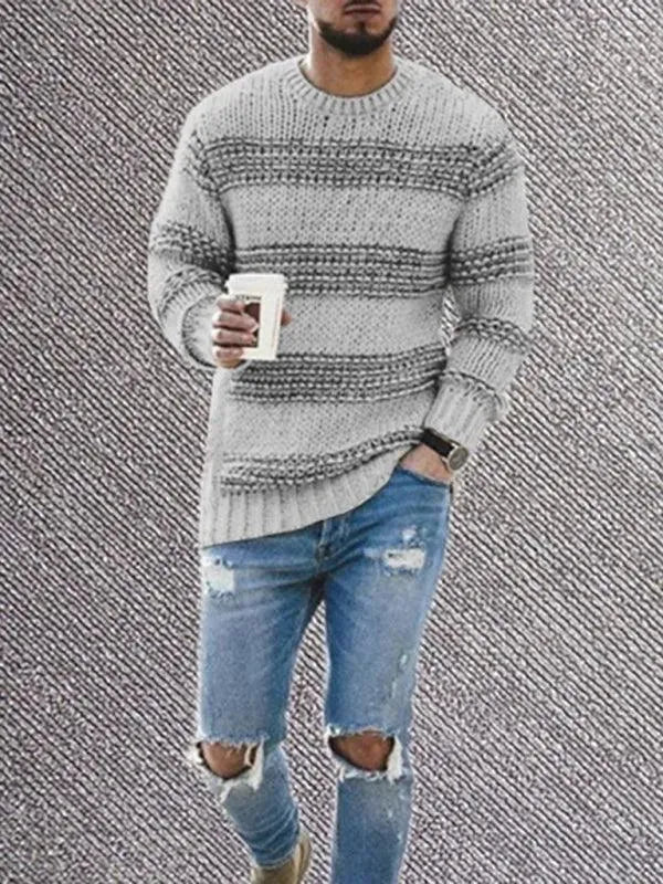 Herren Pullover Rundhals Modern