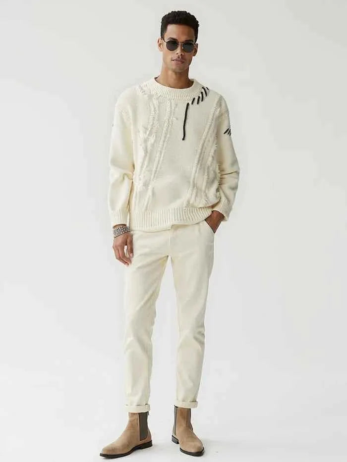 Strukturpullover Männer Modern - IdealeKleiden