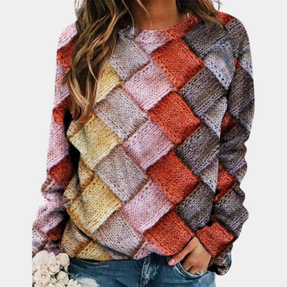 Farbenfroher Damen Pullover Modern Style