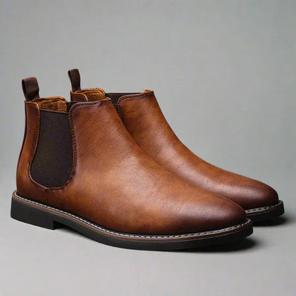 Herren Chelsea Stiefel Leder Elegant