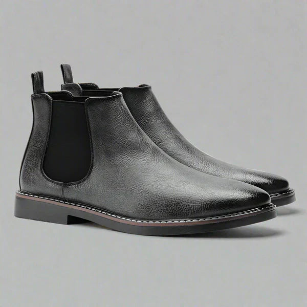 Herren Chelsea Stiefel Leder Elegant