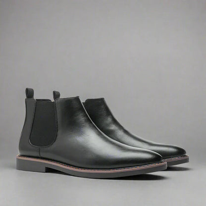 Herren Chelsea Stiefel Leder Elegant