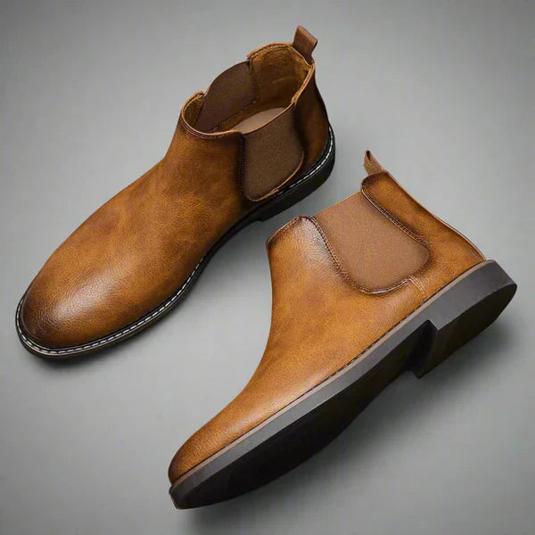 Herren Chelsea Stiefel Leder Elegant