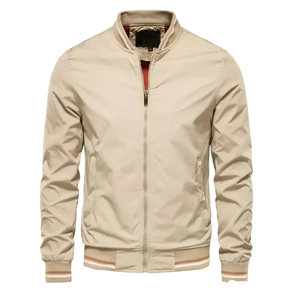 Herren Bomberjacke Reißverschluss Sportlich Casual