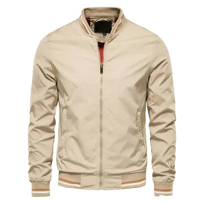 Herren Bomberjacke Reißverschluss Sportlich Casual