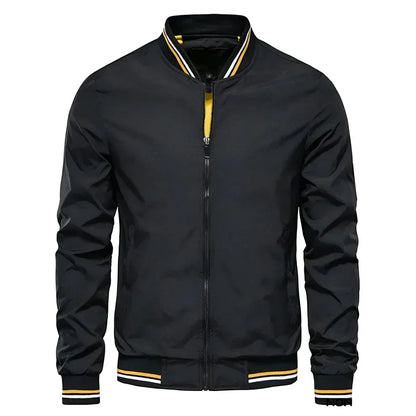 Herren Bomberjacke Reißverschluss Sportlich Casual