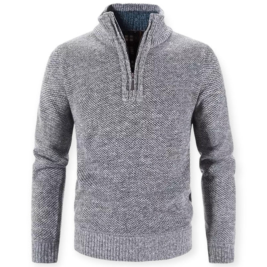 Stylischer Herren Pullover mit Halbzipp - IdealeKleiden