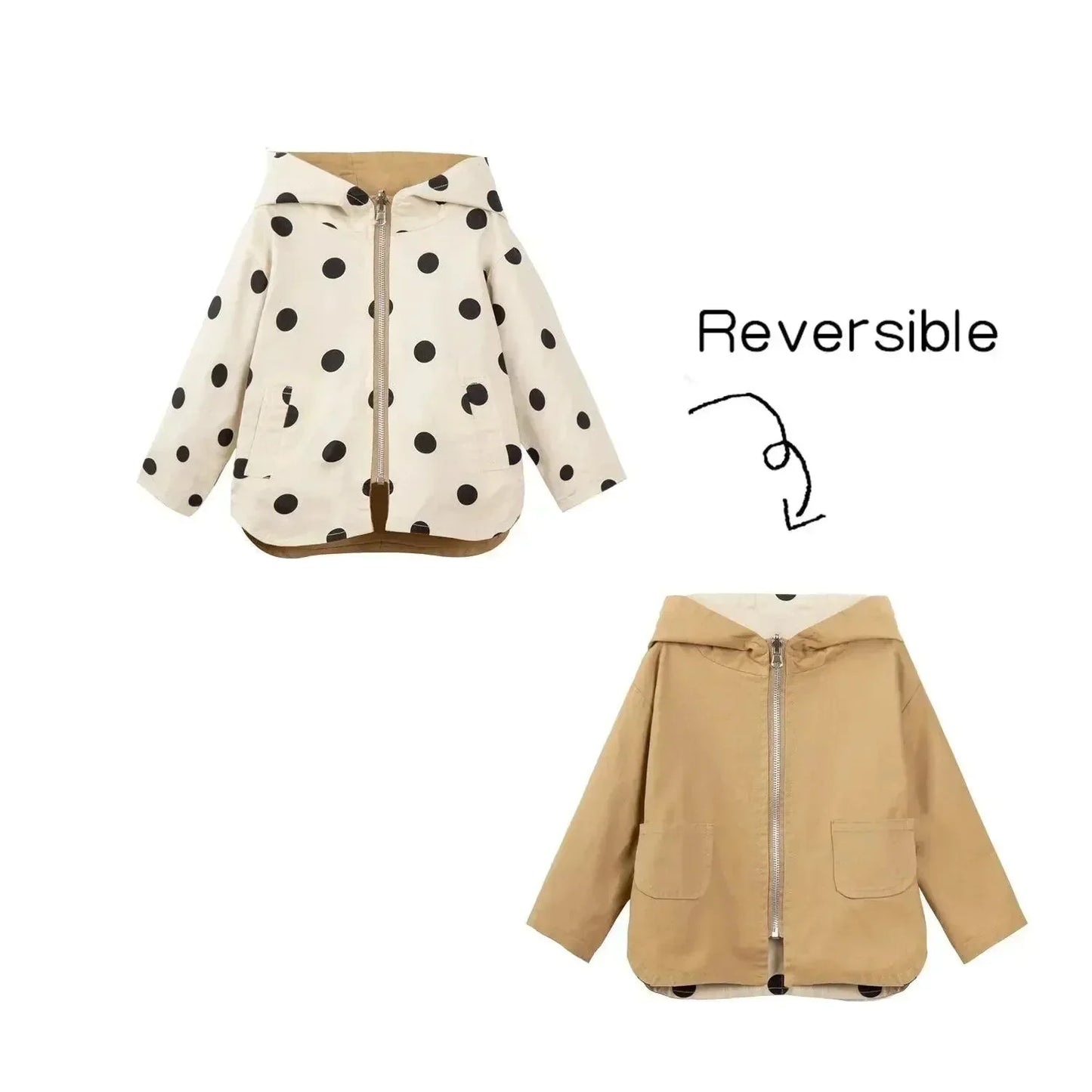 Stylische Kinderjacke Polka Dot Design