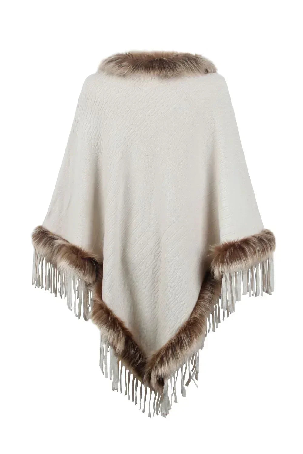 Stilvoller Winter-Poncho Frauen