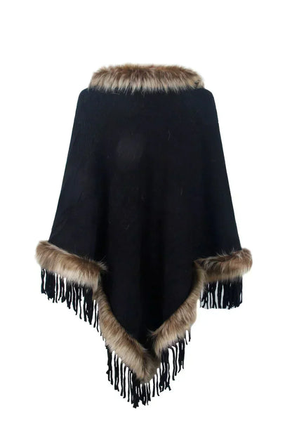 Stilvoller Winter-Poncho Frauen