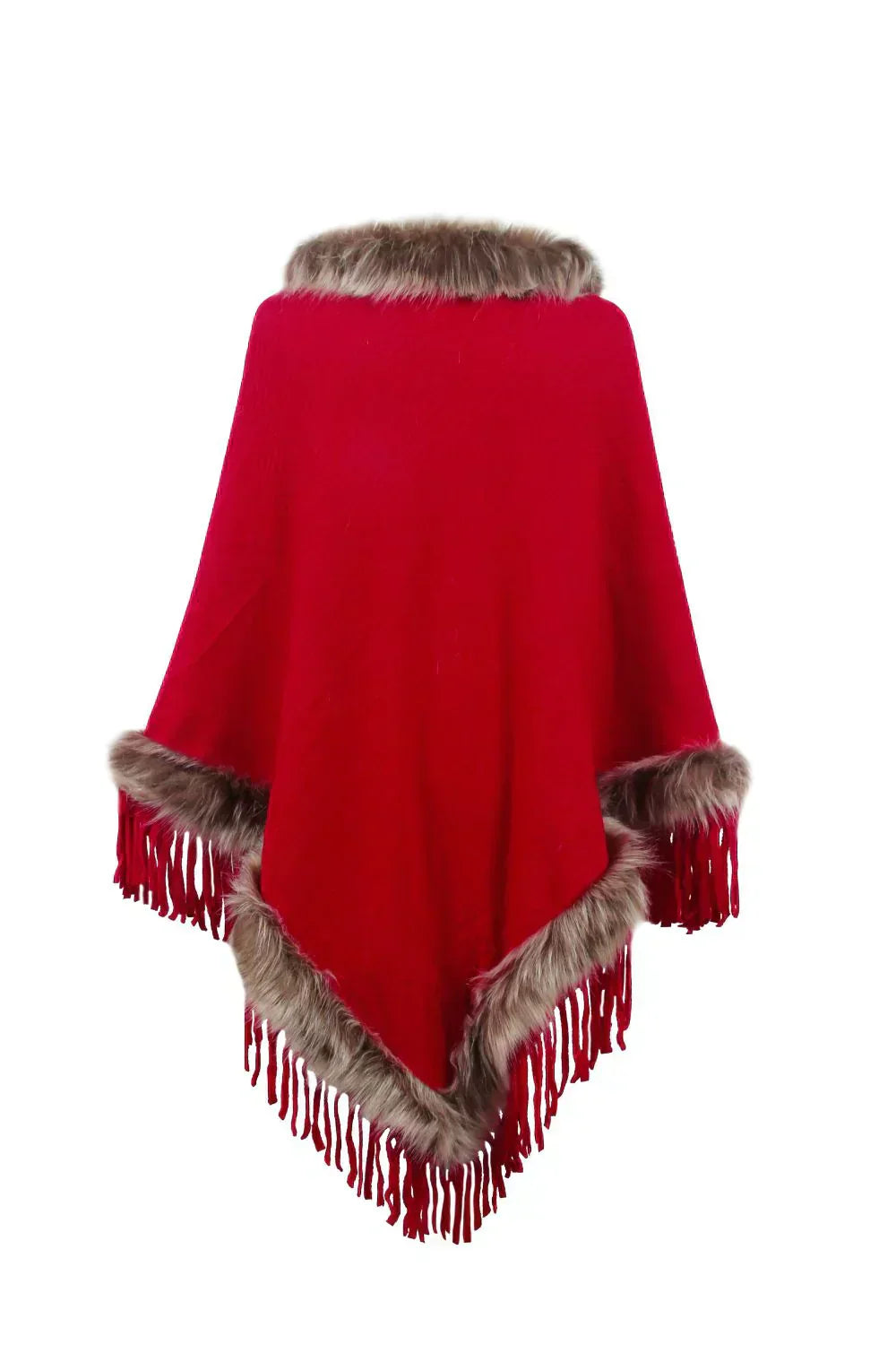 Stilvoller Winter-Poncho Frauen