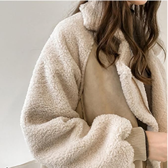 Damen Winterjacke Teddyfutter Warm - IdealeKleiden