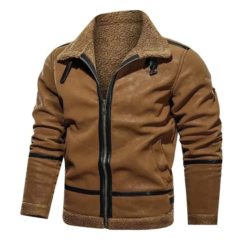 Herren Wildlederjacke Modern Schweden Stil