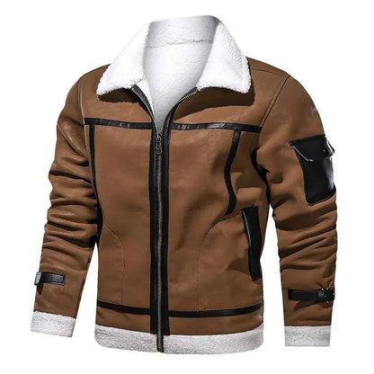 Herren Wildlederjacke Modern Schweden Stil