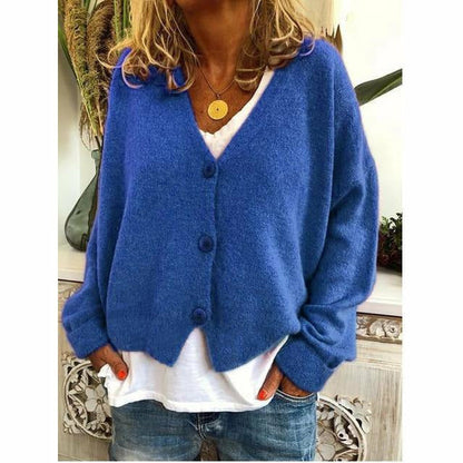 Bequemer Cardigan Wollmix Kaschmir Look