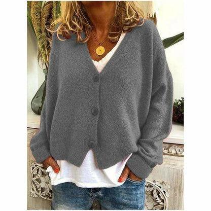 Bequemer Cardigan Wollmix Kaschmir Look