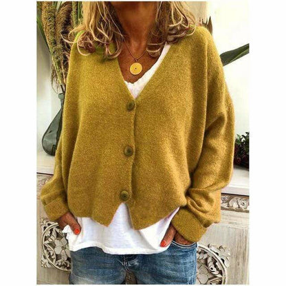 Bequemer Cardigan Wollmix Kaschmir Look