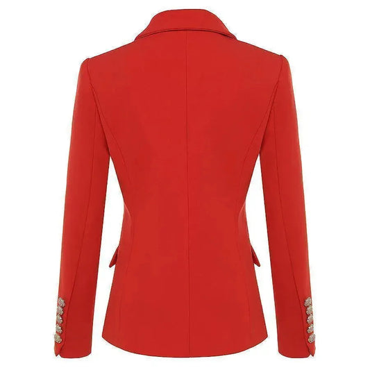 Eleganter Damen Blazer Zweireihig Schwarz - IdealeKleiden