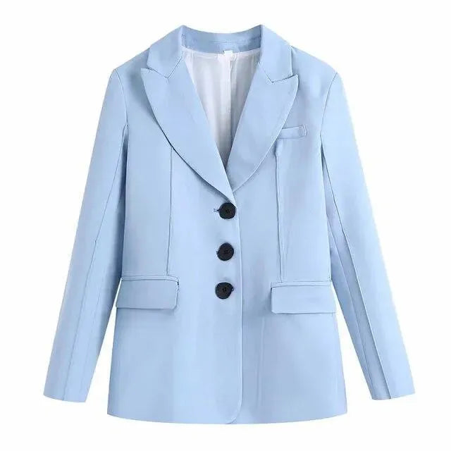 Eleganter Damen Blazer Lässig Schwarz
