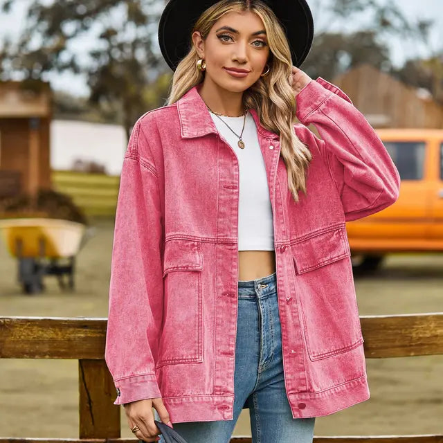 Elegante Denimjacke Damen Trend