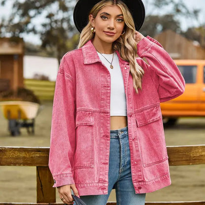 Elegante Denimjacke Damen Trend