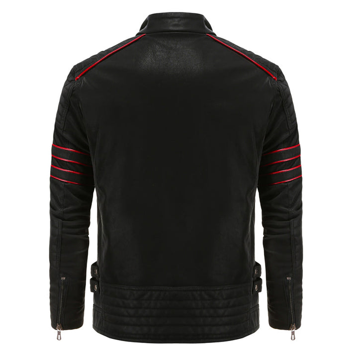 Elegante Lederjacke Titan Schwarz - IdealeKleiden
