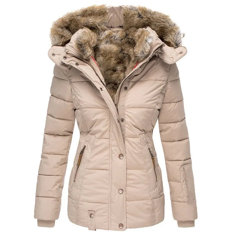 Elegante Damenjacke Fellkragen