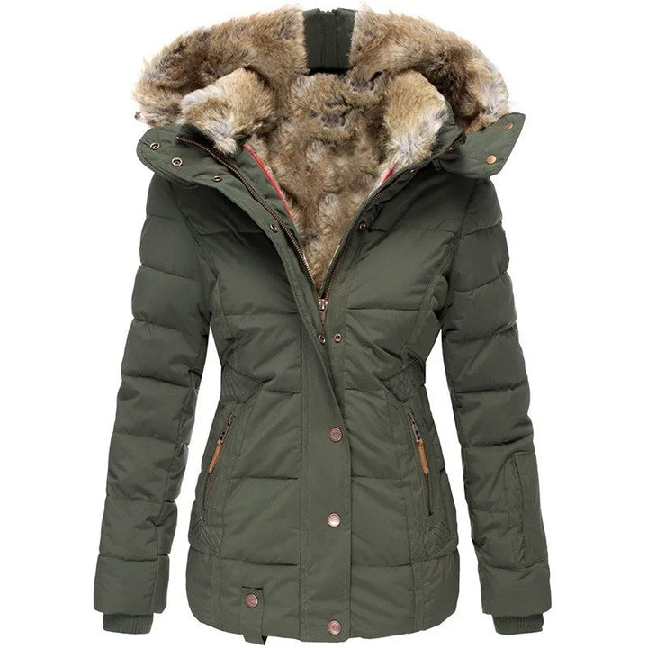 Elegante Damenjacke Fellkragen - IdealeKleiden