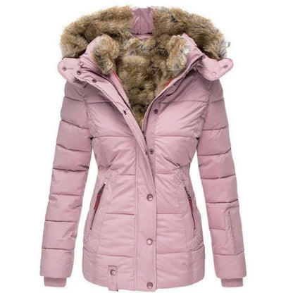 Elegante Damenjacke Fellkragen