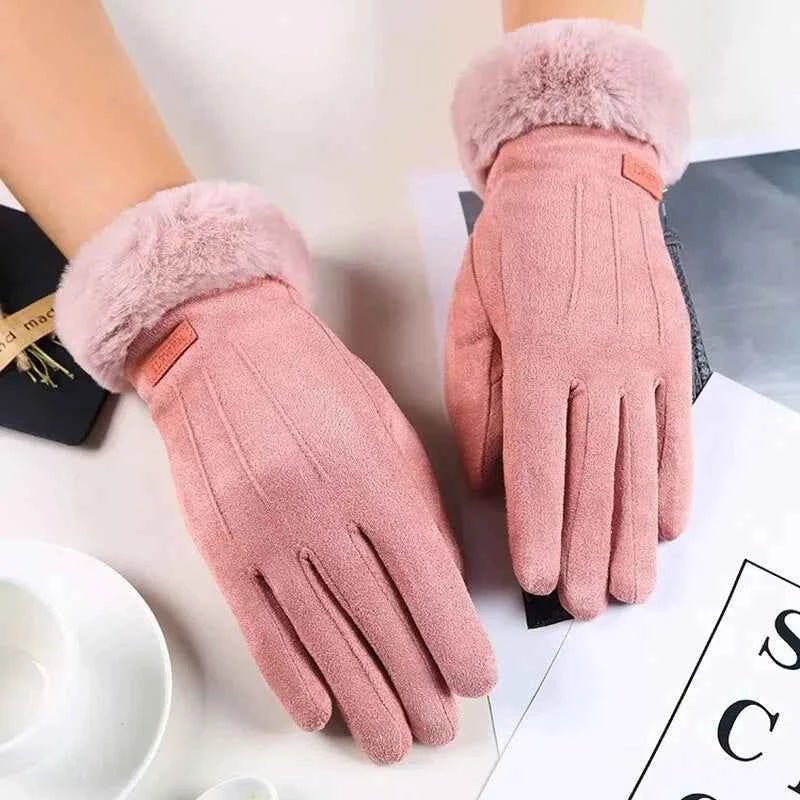 Damen Handschuhe Touchscreen Fleece