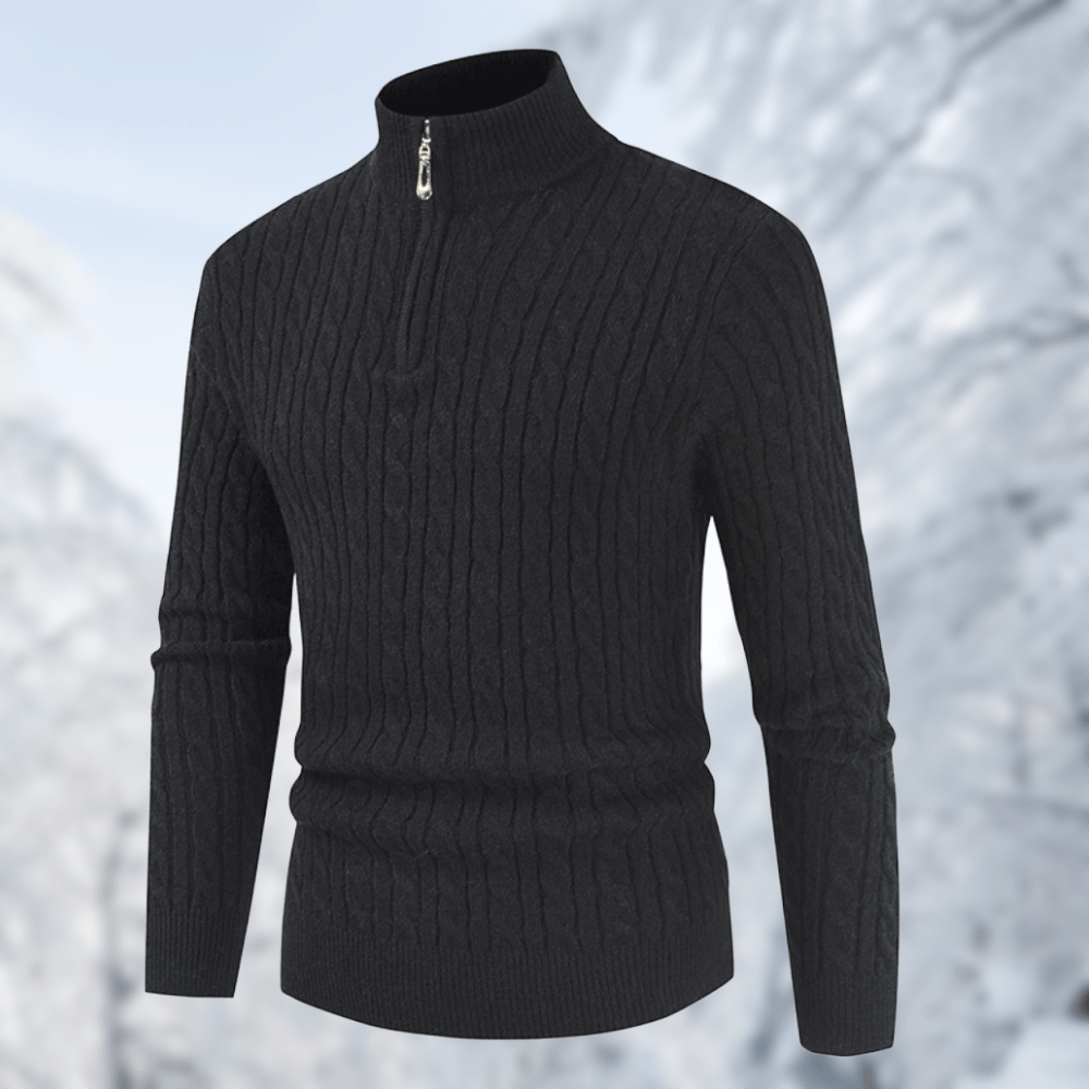 Stilvoller Herren Pullover Stehkragen Modern