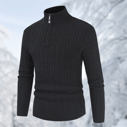 Stilvoller Herren Pullover Stehkragen Modern