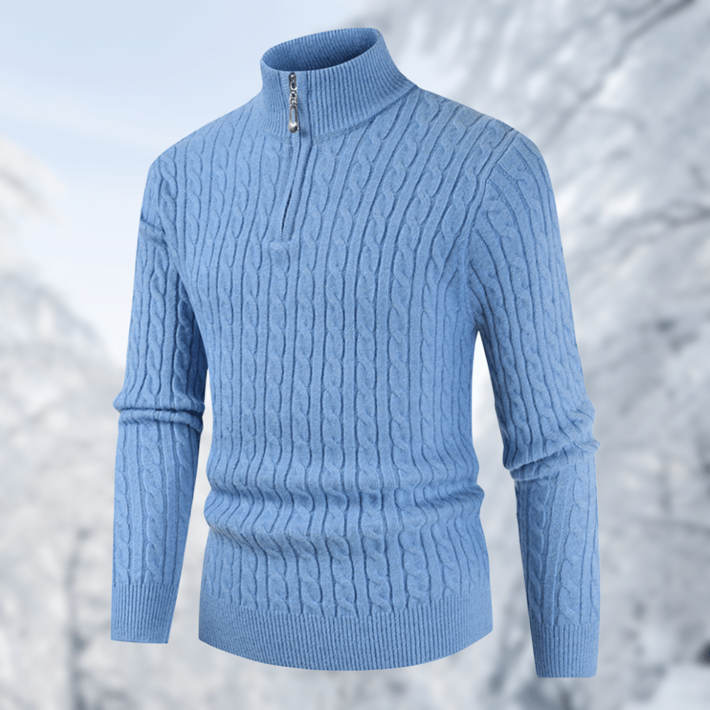 Stilvoller Herren Pullover Stehkragen Modern