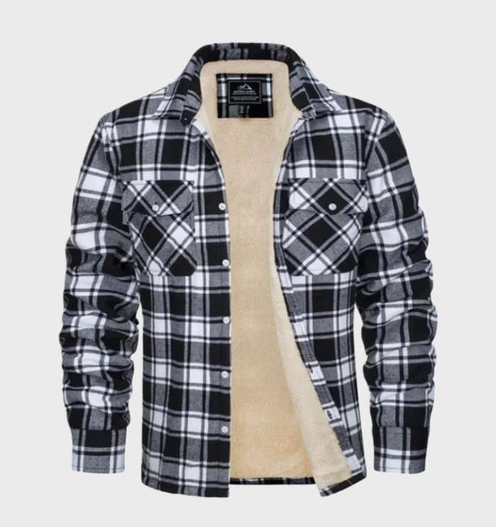 Herren Flanelljacke Retro Stil Modern