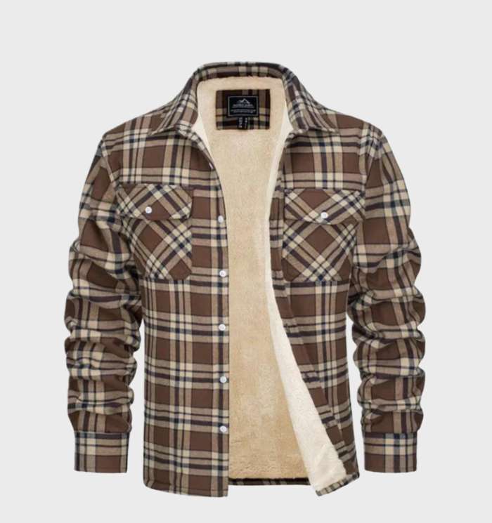 Herren Flanelljacke Retro Stil Modern