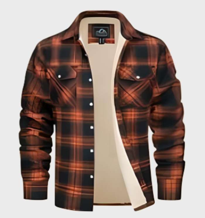 Herren Flanelljacke Retro Stil Modern