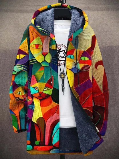 Stilvolle Damenjacke mit Kunst-Druck