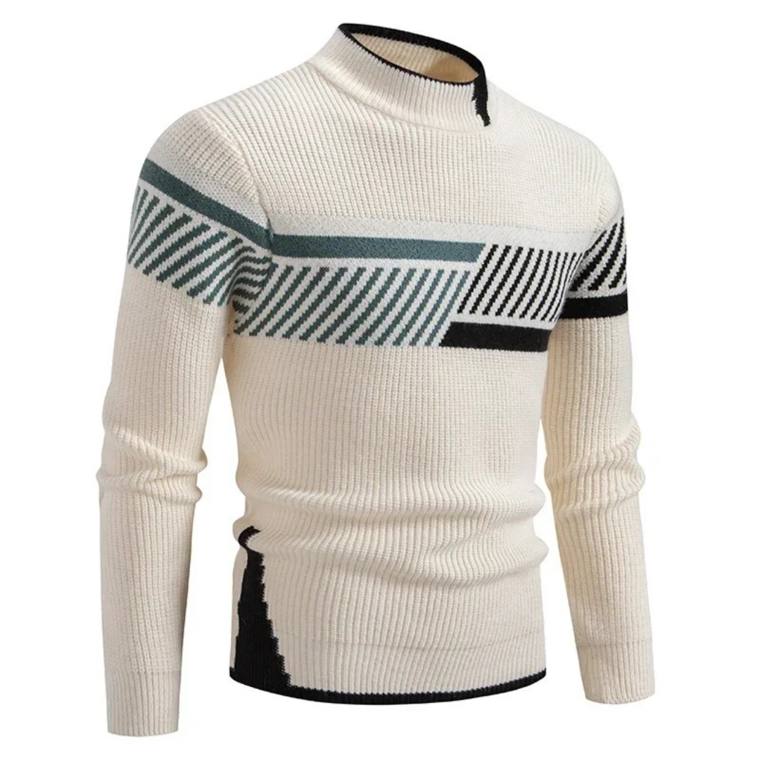 Herren Pullover Langarm Geometrisches Design