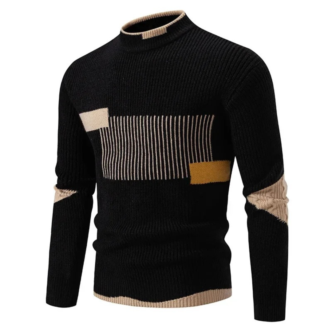 Herren Pullover Langarm Geometrisches Design