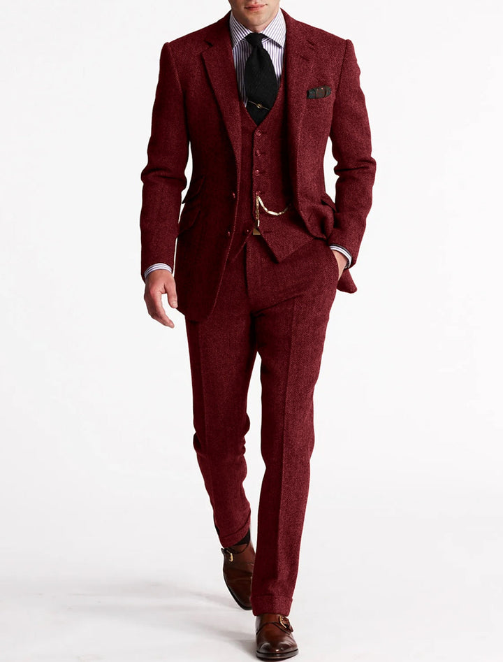 Herren Anzugsset 3-teilig Elegante Kombination