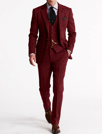 Herren-Anzug Eleganter Look | 3-teiliges Ensemble