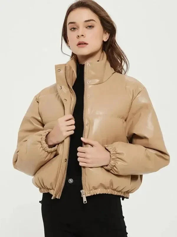 Warme Winterjacke Damen Pufferjacke Elegant