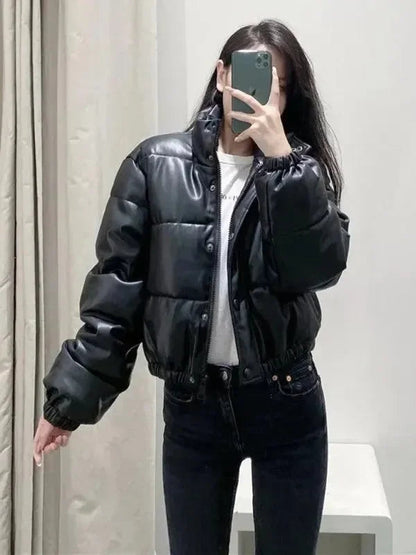 Warme Winterjacke Damen Pufferjacke Elegant