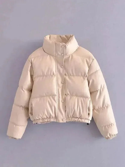 Warme Winterjacke Damen Pufferjacke Elegant
