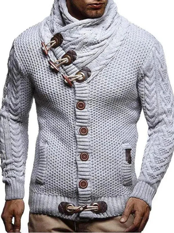 Herren Strickpullover Knopfjacke Modern