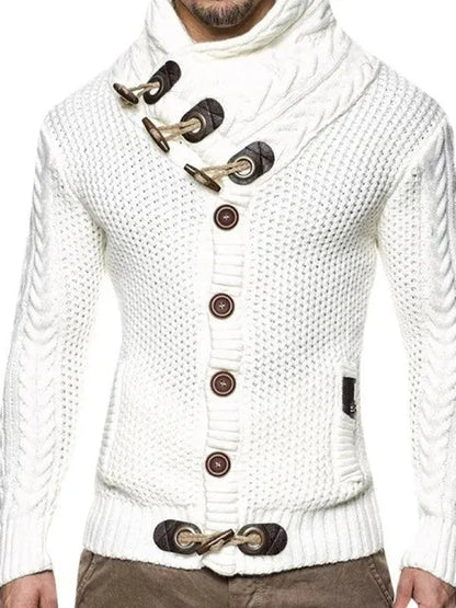 Herren Strickpullover Knopfjacke Modern