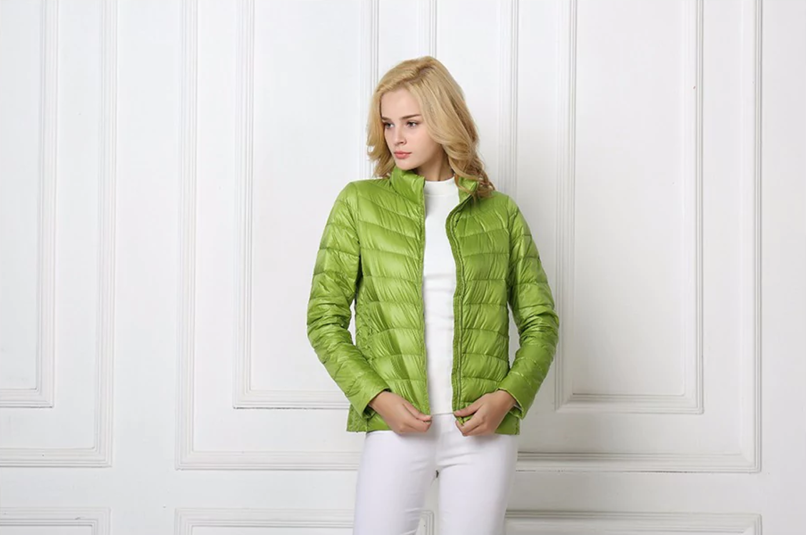 Frauen Daunenjacke Warm Leicht Wasserabweisend - IdealeKleiden