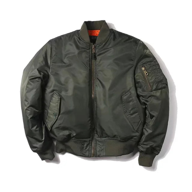 Modische Unisex Bomberjacke Reißverschluss Premium Qualität