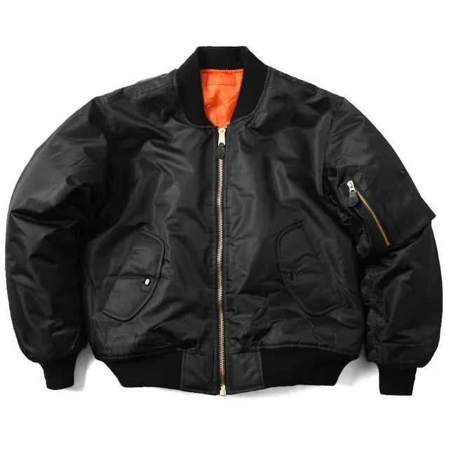 Modische Unisex Bomberjacke Reißverschluss Premium Qualität