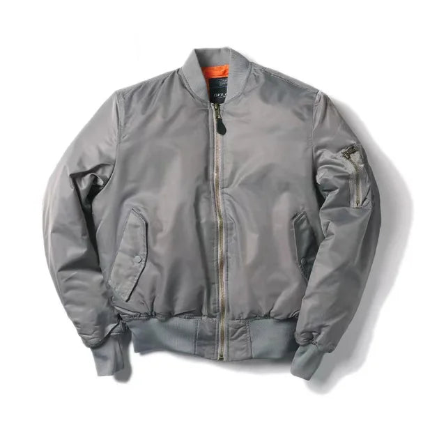 Modische Unisex Bomberjacke Reißverschluss Premium Qualität